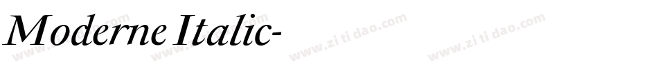 Moderne Italic字体转换